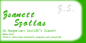 zsanett szollas business card